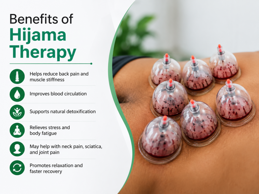 Benefits of Hijama therapy for back pain relief and blood circulation
